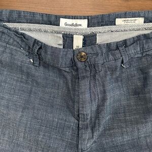 Goodfellow & Co. Men's Flat Front Shorts - Blue